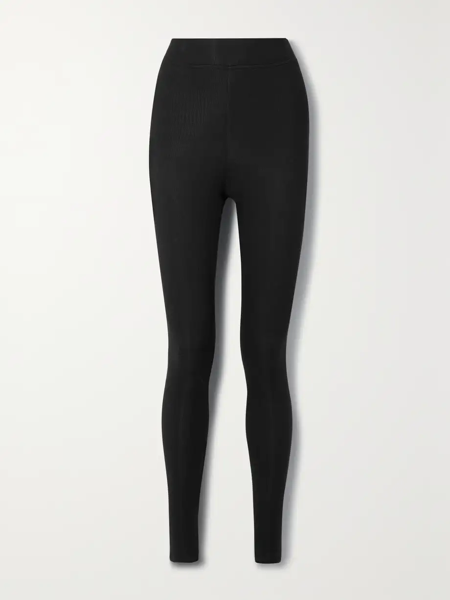 ATM ANTHONY THOMAS MELILLO - Ribbed Stretch-modal Jersey Leggings - Black Cover