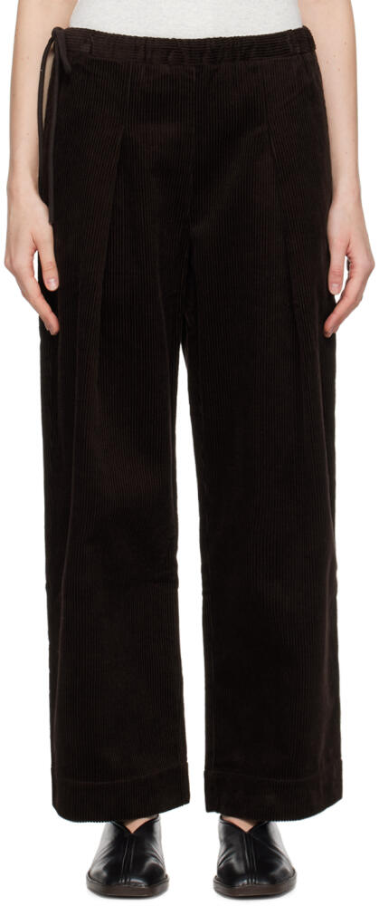 Deiji Studios Brown 'The Straight Cord' Lounge Pants Cover