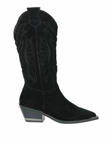 Alma En Pena. Woman Boot Black Leather Cover