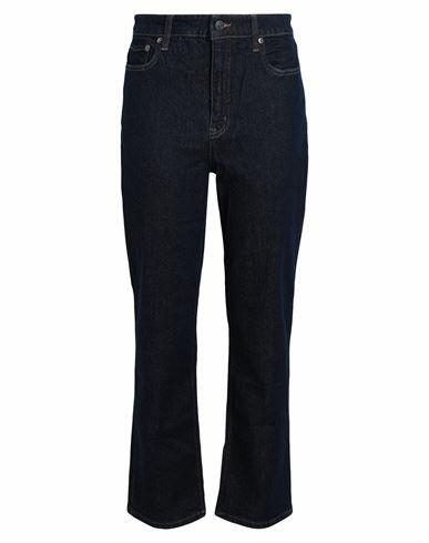 Lauren Ralph Lauren High-rise Straight Ankle Jean Woman Jeans Blue Cotton, Elastane Cover