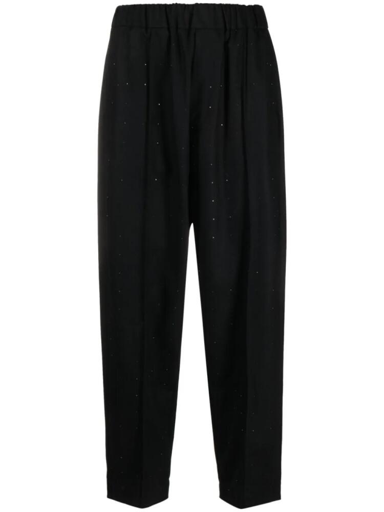 Undercover rhinestone-embellished tapered wool trousers - Black Cover