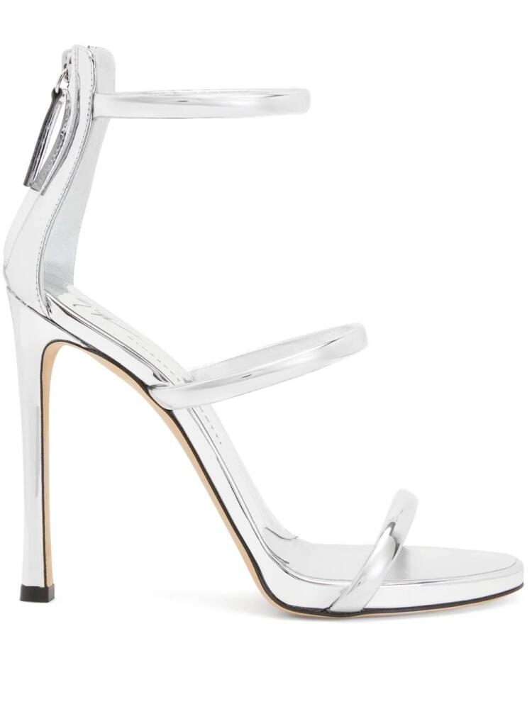 Giuseppe Zanotti Harmony metallic strappy sandals - Silver Cover