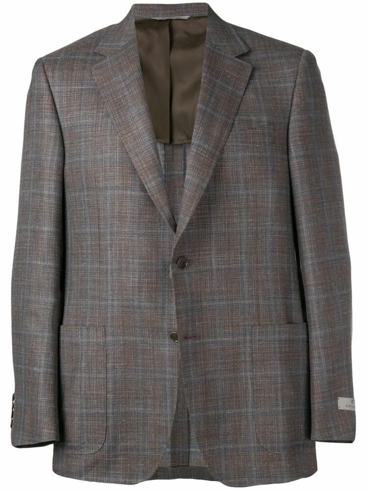 Canali faded plaid blazer - Grey Cover