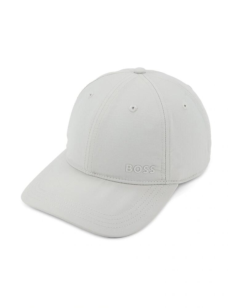 BOSS Men's Lach Logo Ripstop Baseball Cap - Grey Cover