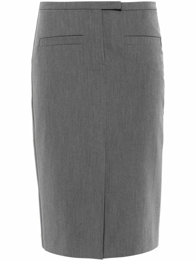 Patrizia Pepe logo-plaque midi skirt - Grey Cover