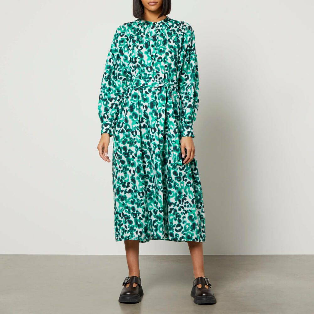 Baum Und Pferdgarten Women's Abilene Dress - Flowding Flower Green Cover