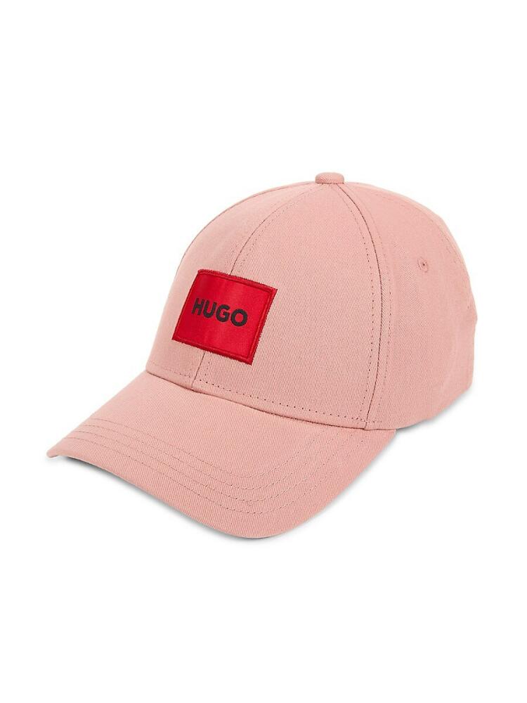 HUGO Men's Box Logo Twill Baseball Cap - Pink Cover