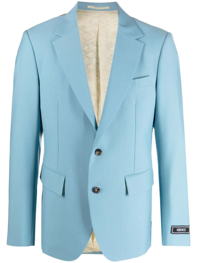 Versace Seashell Baroque single-breasted blazer - Blue Cover