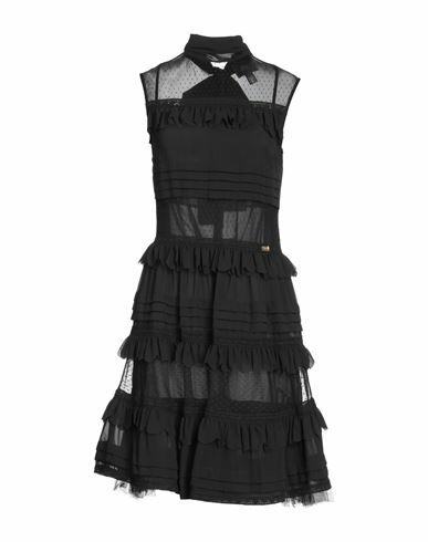 Cavalli Class Woman Mini dress Black Polyamide, Polyester Cover