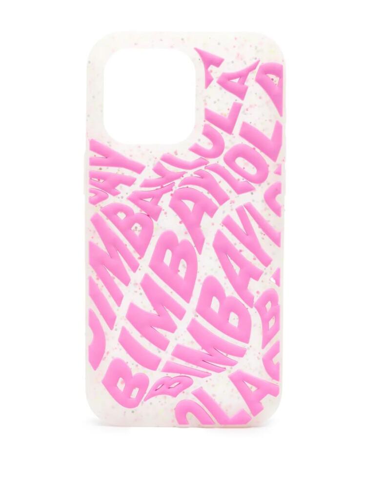 Bimba y Lola logo-embossed iPhone 15 Pro Max case - Pink Cover