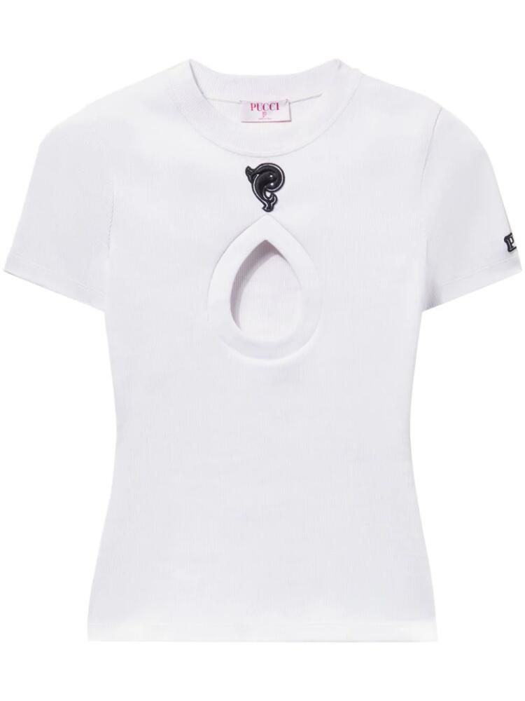 PUCCI cut-out T-shirt - White Cover