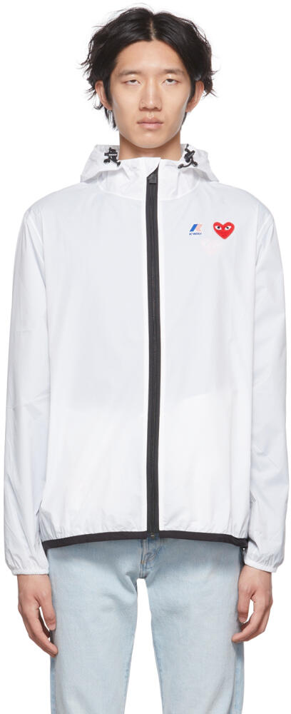 COMME des GARÇONS PLAY White K-Way Edition Nylon Jacket Cover