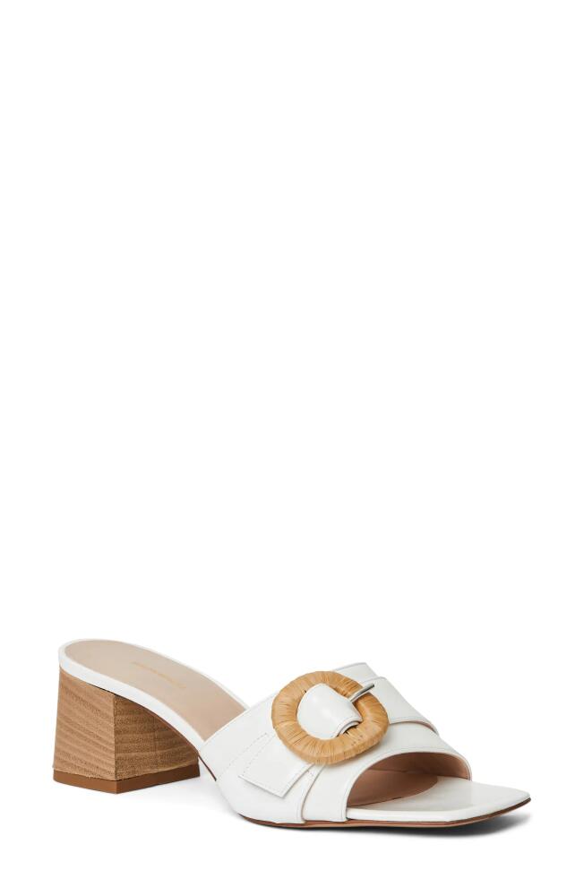 Bruno Magli Page Slide Sandal in White Patent Cover