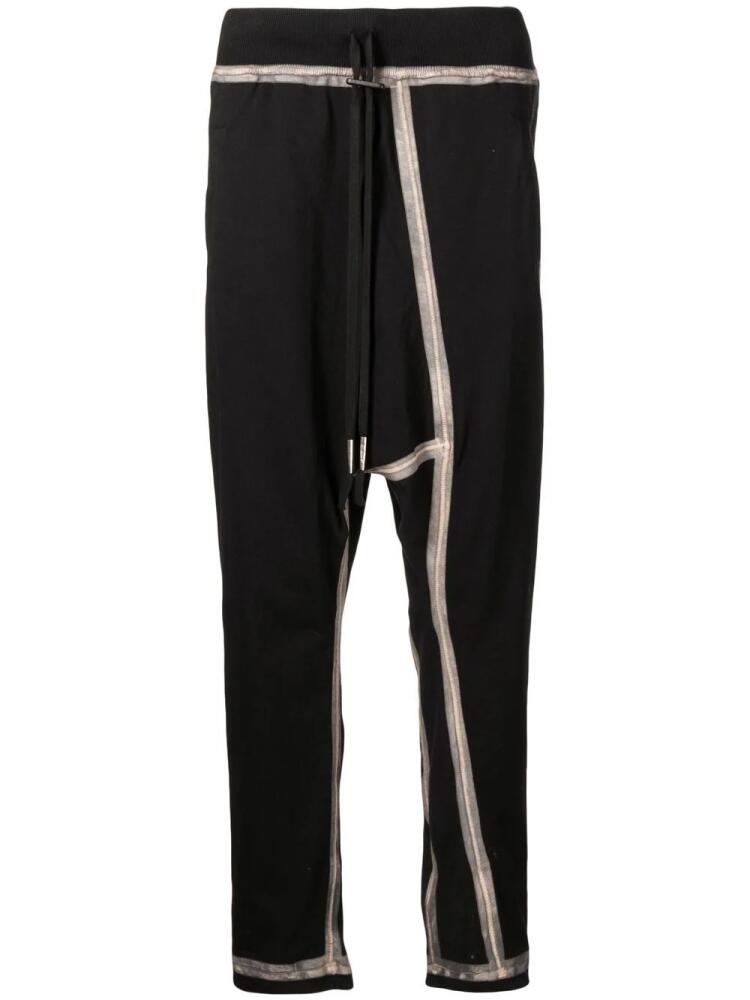 Boris Bidjan Saberi panelled drawstring-waist track pants - Black Cover