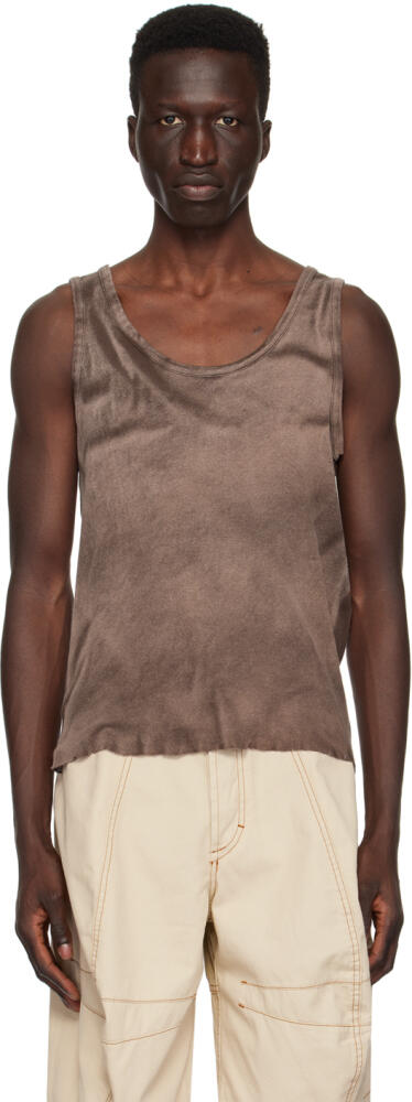 Edward Cuming Brown Raw Edge Tank Top Cover