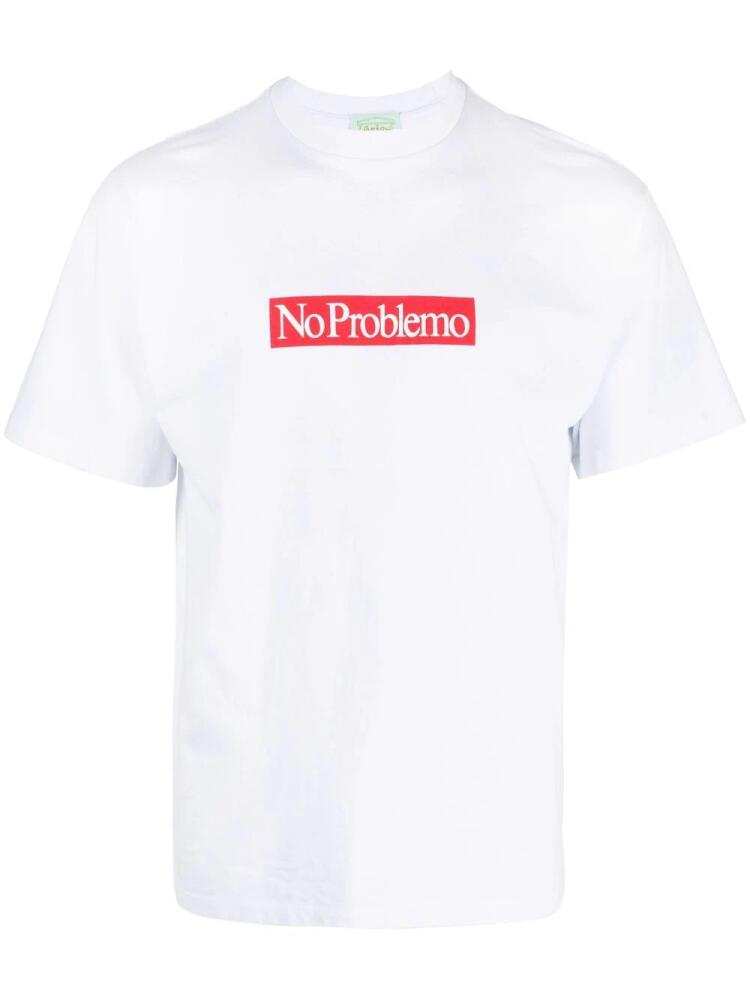 Aries No Problemo print T-shirt - White Cover