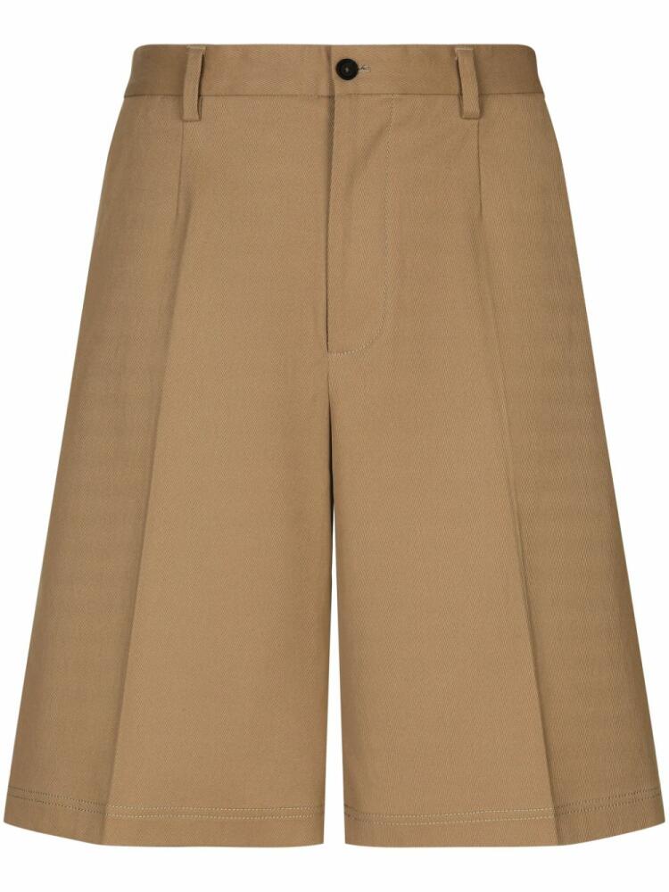 Dolce & Gabbana pleat-detail Bermuda shorts - Neutrals Cover