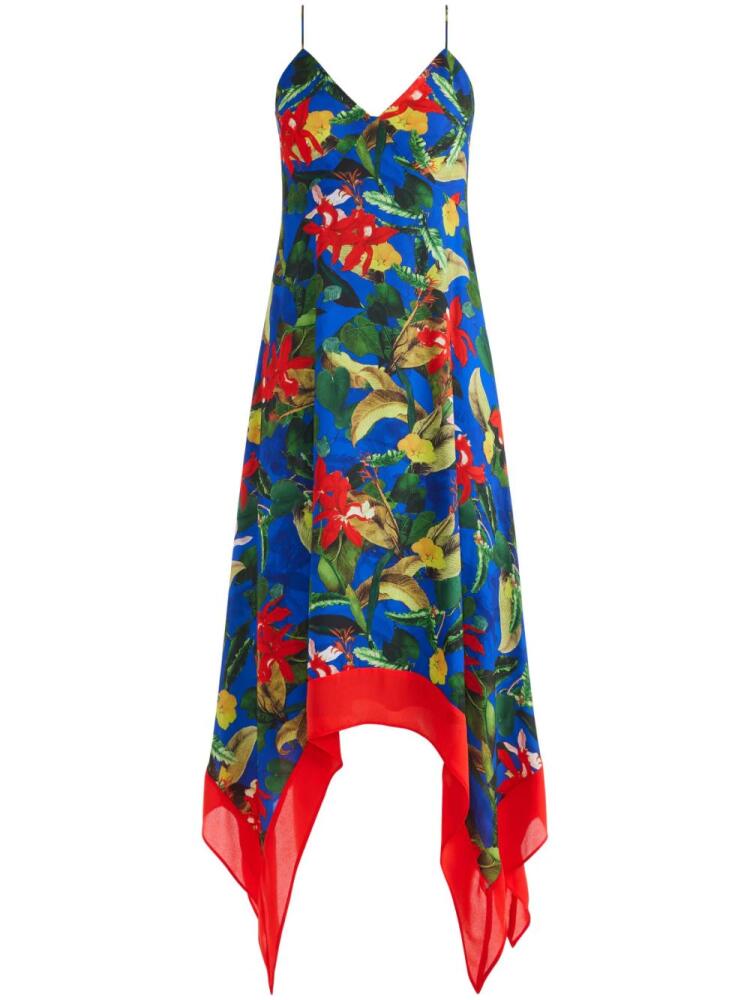 alice + olivia Kayson floral-print midi dress - Blue Cover