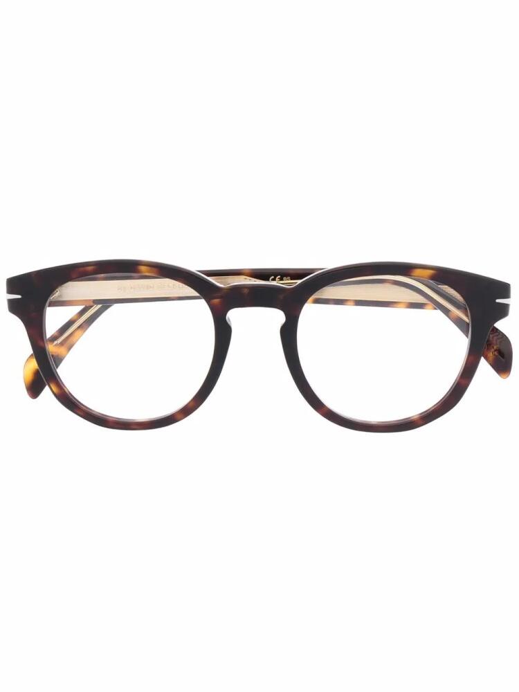 Eyewear by David Beckham tortoiseshell round-frame glasses - Brown Cover