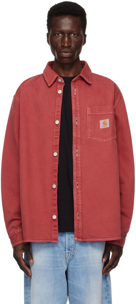 Carhartt Work In Progress Red George Denim Jacket Cover