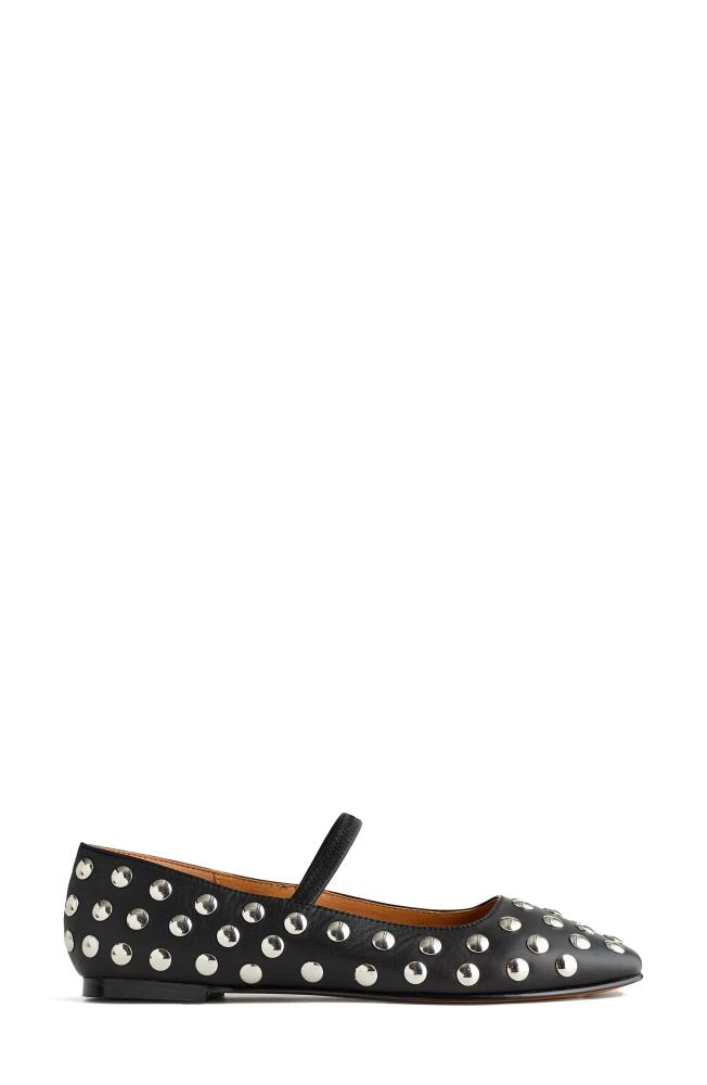 Madewell Greta Mary Jane Flat in True Black Multi Cover