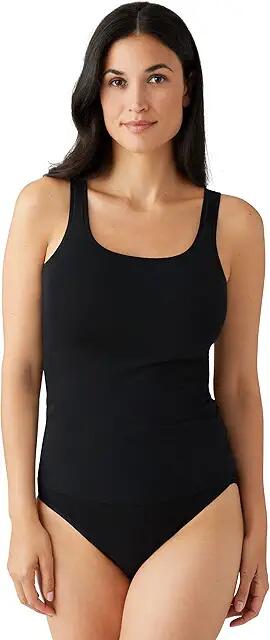 Wacoal Understated Cotton Tank (Black) Women's Clothing Cover