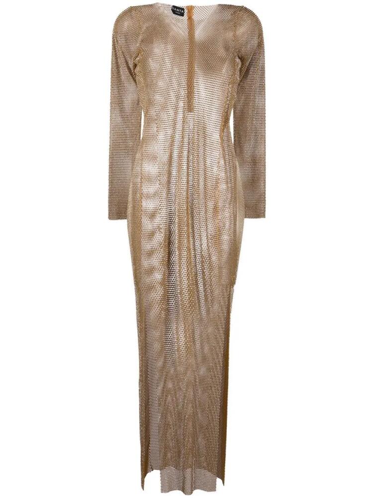 Santa Brands Diamond sheer maxi dress - Neutrals Cover