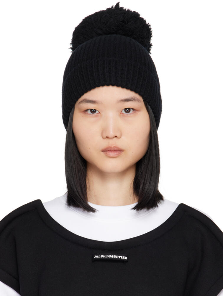 Jean Paul Gaultier Black 'The Pompom' Beanie Cover