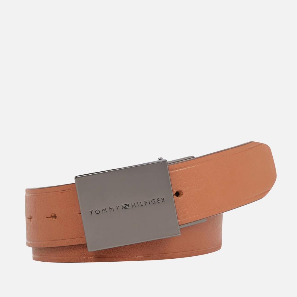 Tommy Hilfiger Plaque Buckle Leather Belt Cover