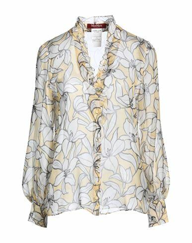 Max Mara Studio Woman Shirt Light yellow Silk Cover