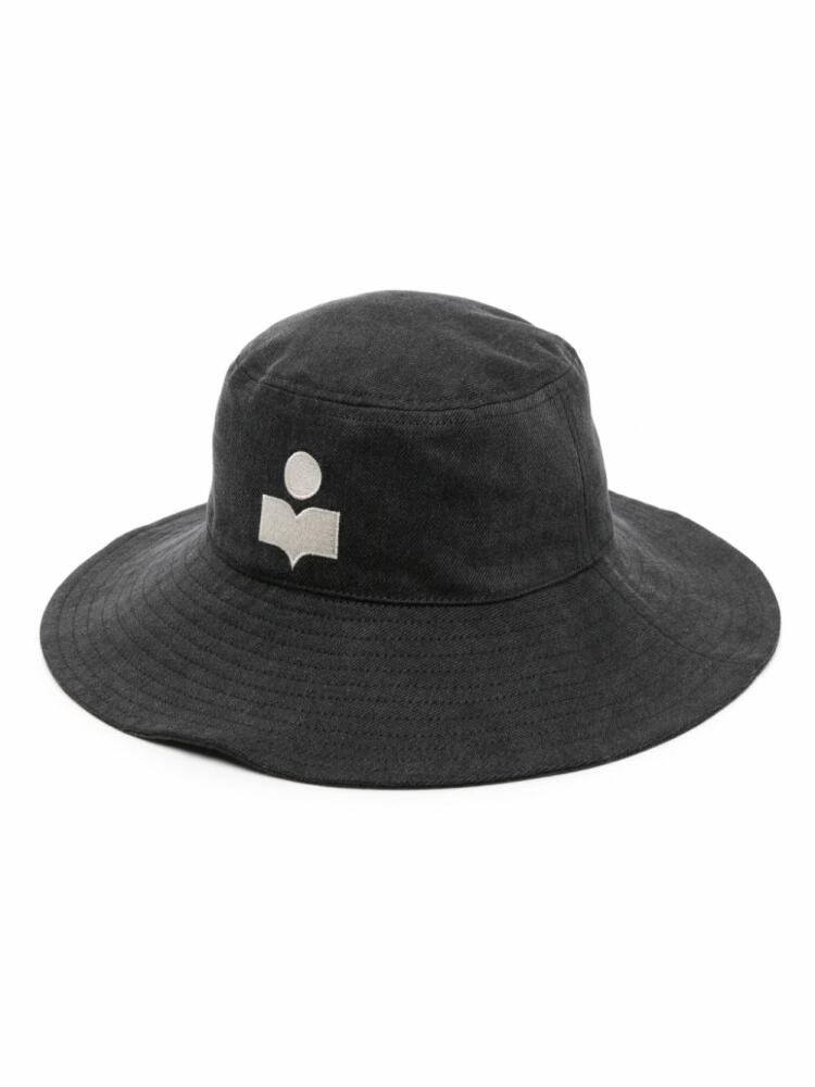 ISABEL MARANT Delya logo-embroidered bucket hat - Grey Cover