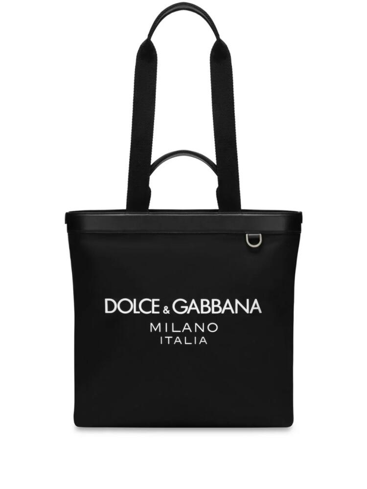 Dolce & Gabbana Shopping logo-print tote bag - Black Cover