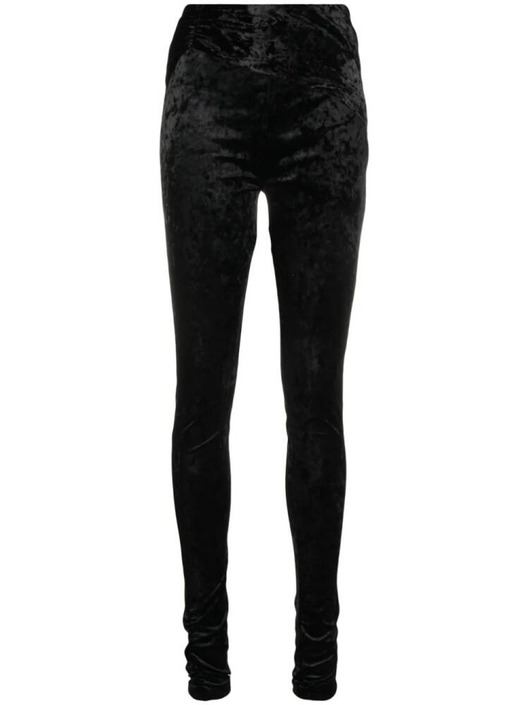 Gestuz MilaGZ high-waist velvet leggings - Black Cover