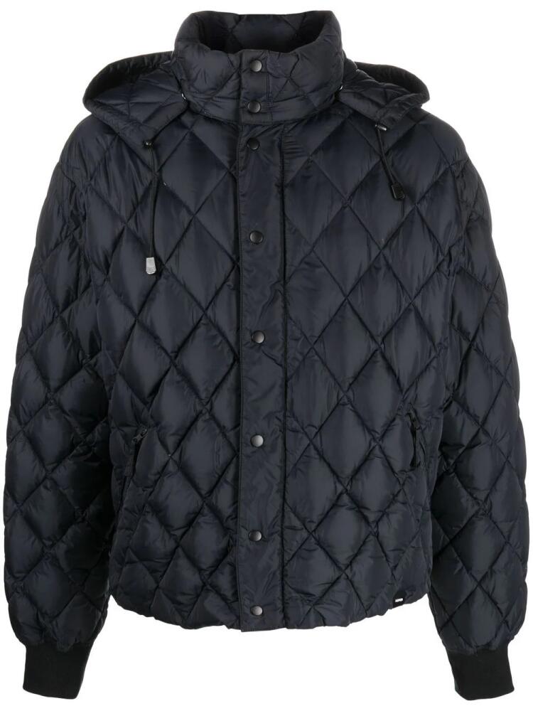 ASPESI quilted hooded jacket - Blue Cover