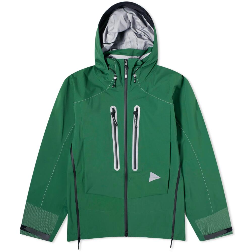 and wander Men's Pertex Shield Rain Jacket in Green Cover