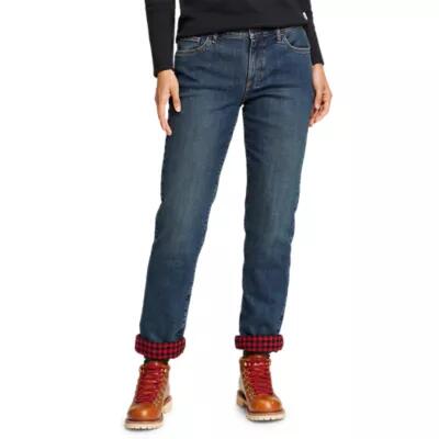 Eddie Bauer Women's Flannel-Lined Boyfriend Jeans Cover