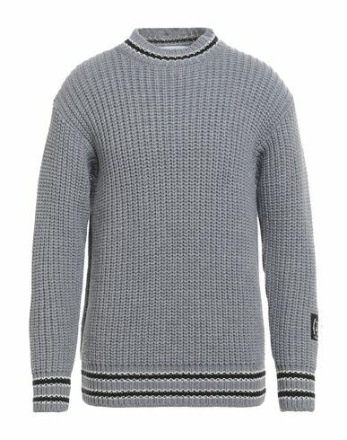 Msgm Man Sweater Grey Virgin Wool, Acrylic Cover