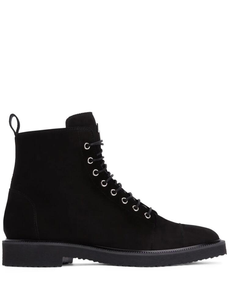 Giuseppe Zanotti lace-up suede ankle boots - Black Cover