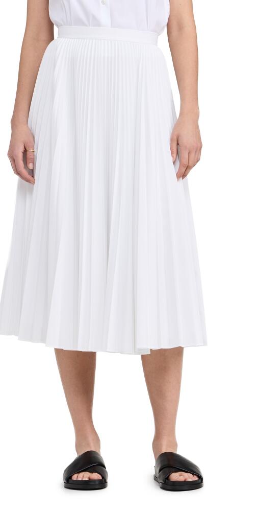 Theory Pleated Midi Skirt White Cover