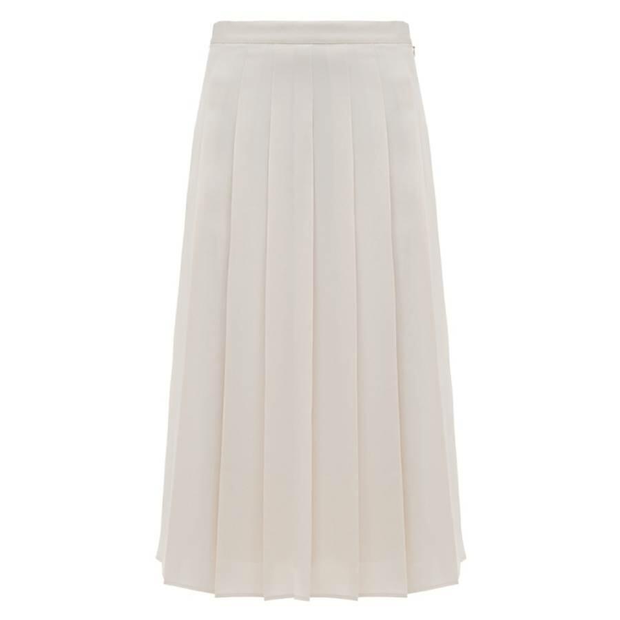 Polo Ralph Lauren Pleated Satin Midi Skirt Cover