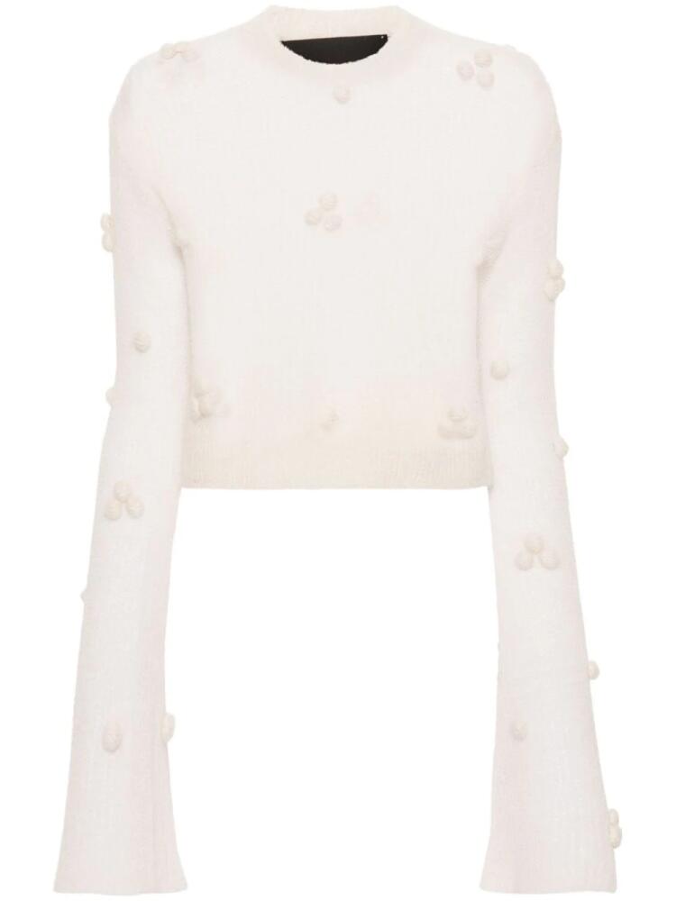 ROTATE BIRGER CHRISTENSEN appliqué-detail sweater - Neutrals Cover