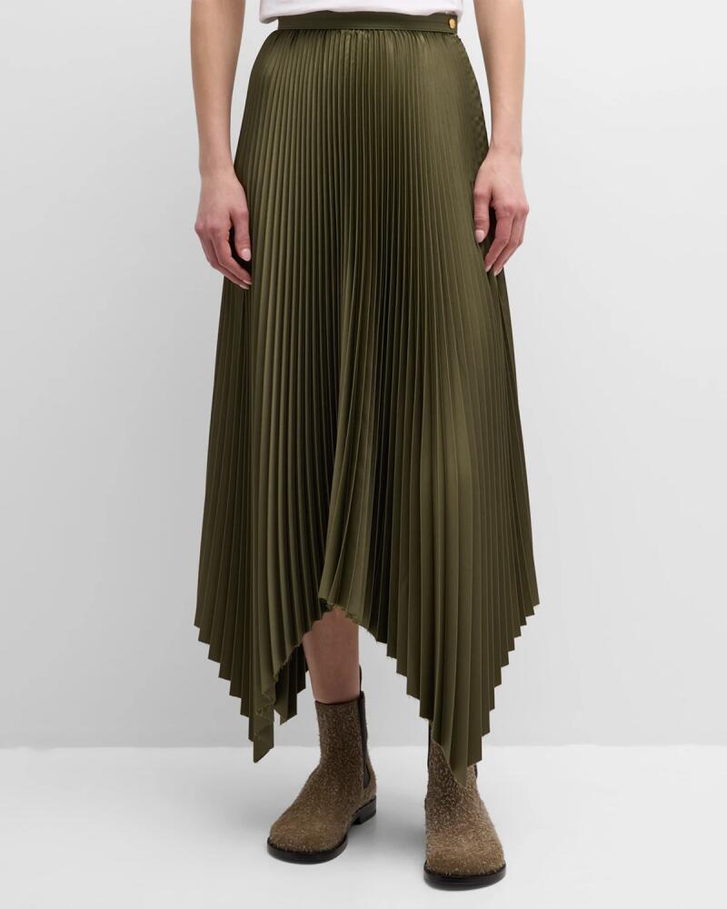 Loewe Pleated Handkerchief-Hem Midi Skirt Cover