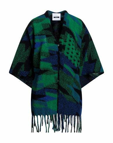 Dimora Woman Cardigan Green Polyester, Virgin Wool Cover