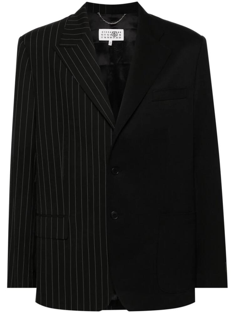 MM6 Maison Margiela pinstripe panelled blazer - Black Cover