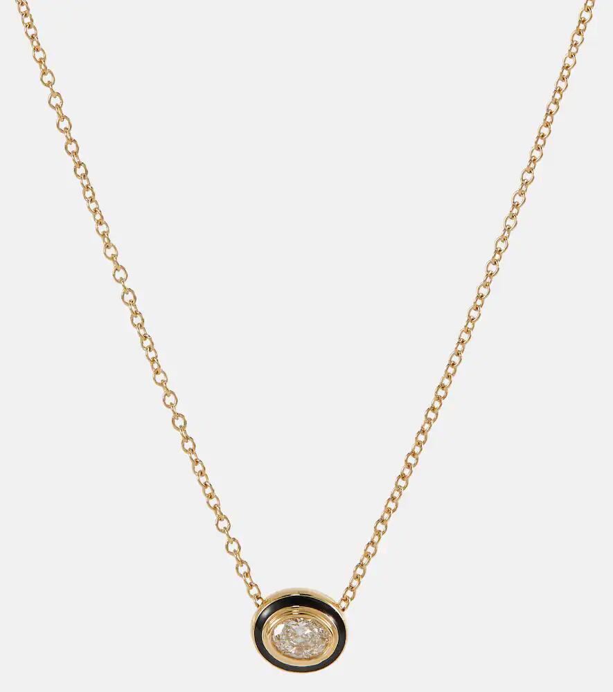 Melissa Kaye Lenox Reign 18kt gold necklace with diamond Cover