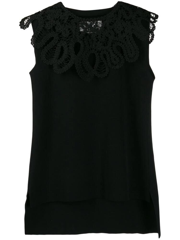 Jil Sander embroidered sleeveless top - Black Cover