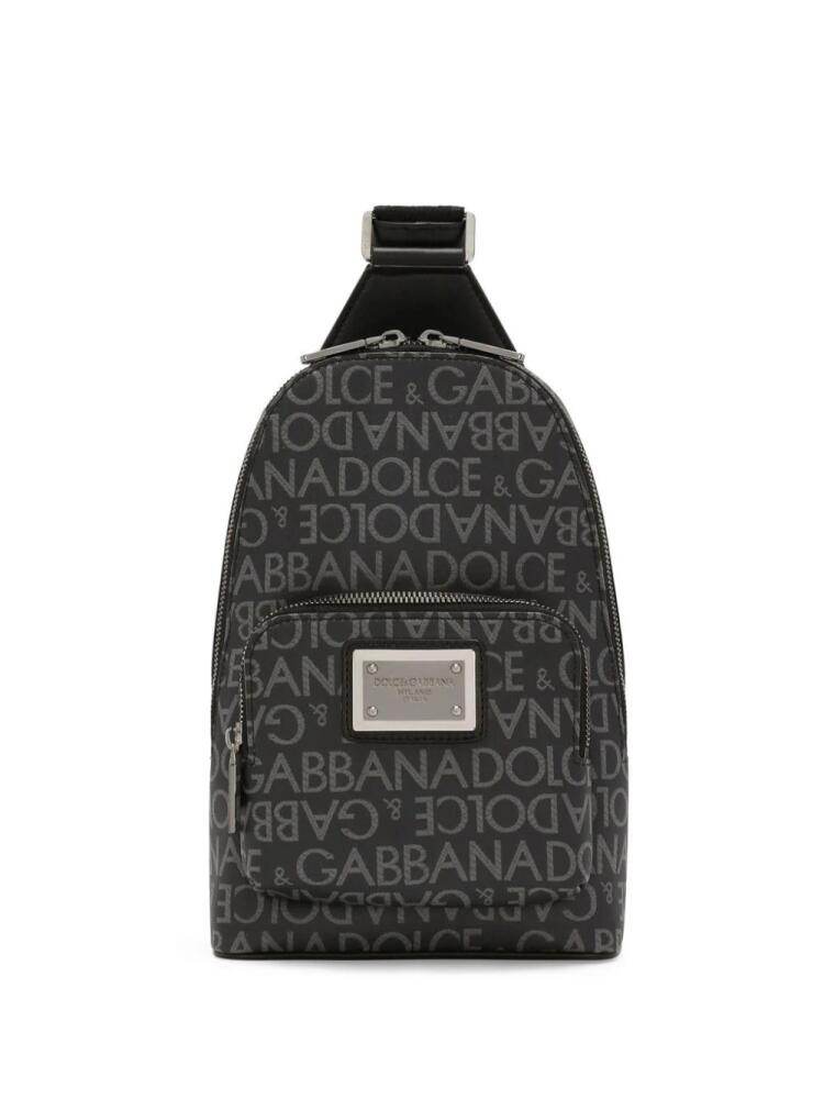 Dolce & Gabbana logo-plaque adjustable-strap belt bag - Black Cover