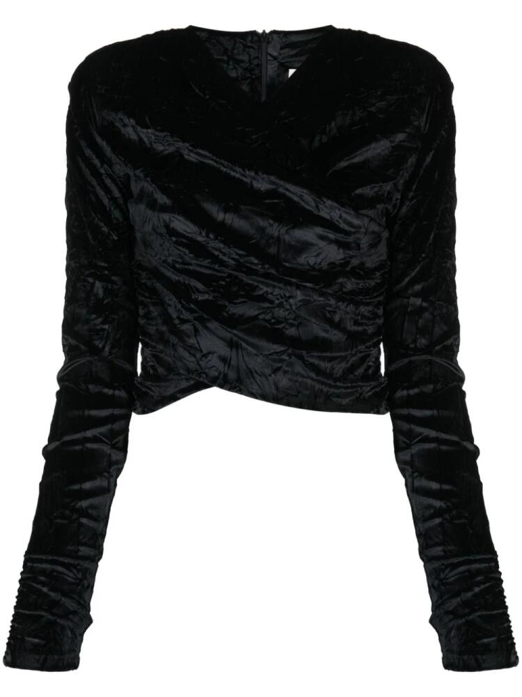 Gestuz VikaGz velvet blouse - Black Cover