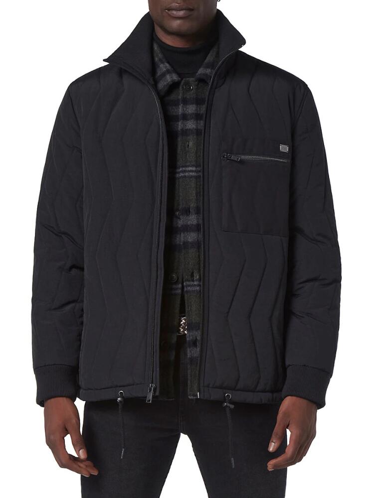 Andrew Marc Men's Floyd Zigzag Quilted Jacket - Black Cover