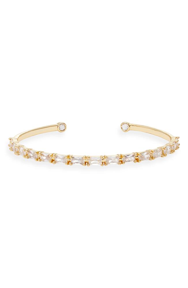 Nordstrom Cubic Zirconia Cuff Bracelet in Clear- Gold Cover